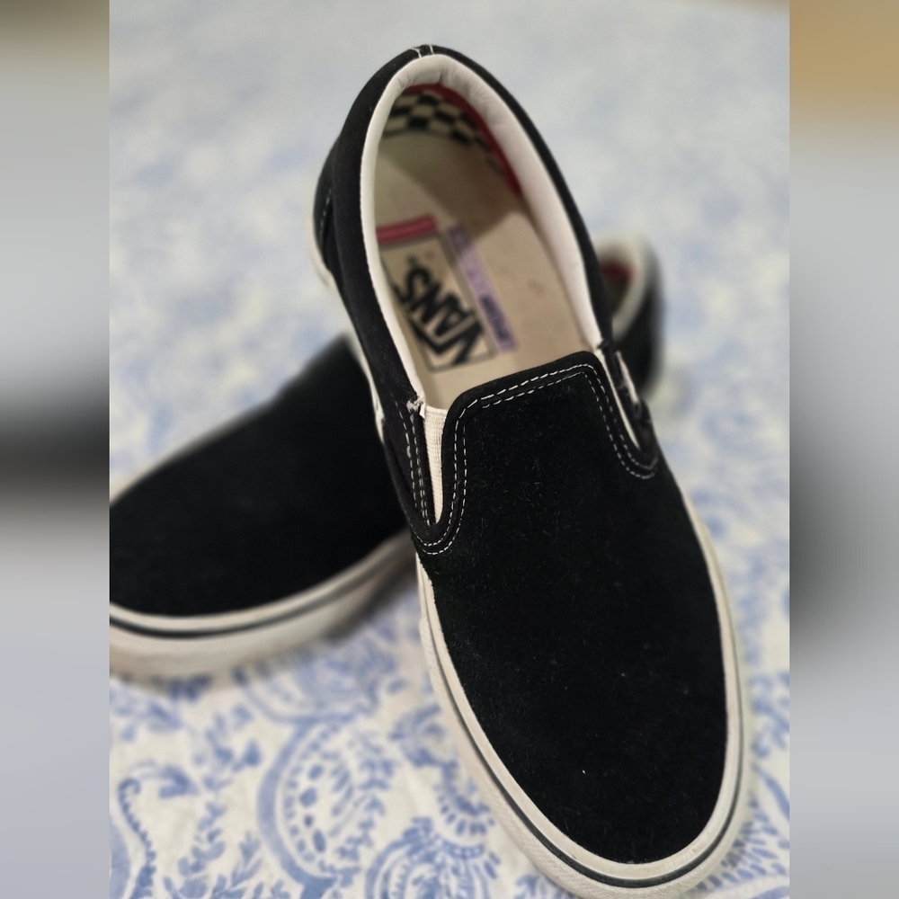 Vans Black Slip-On Loafers with Classic Design Suede Size 7 Man - Picture 8 of 8